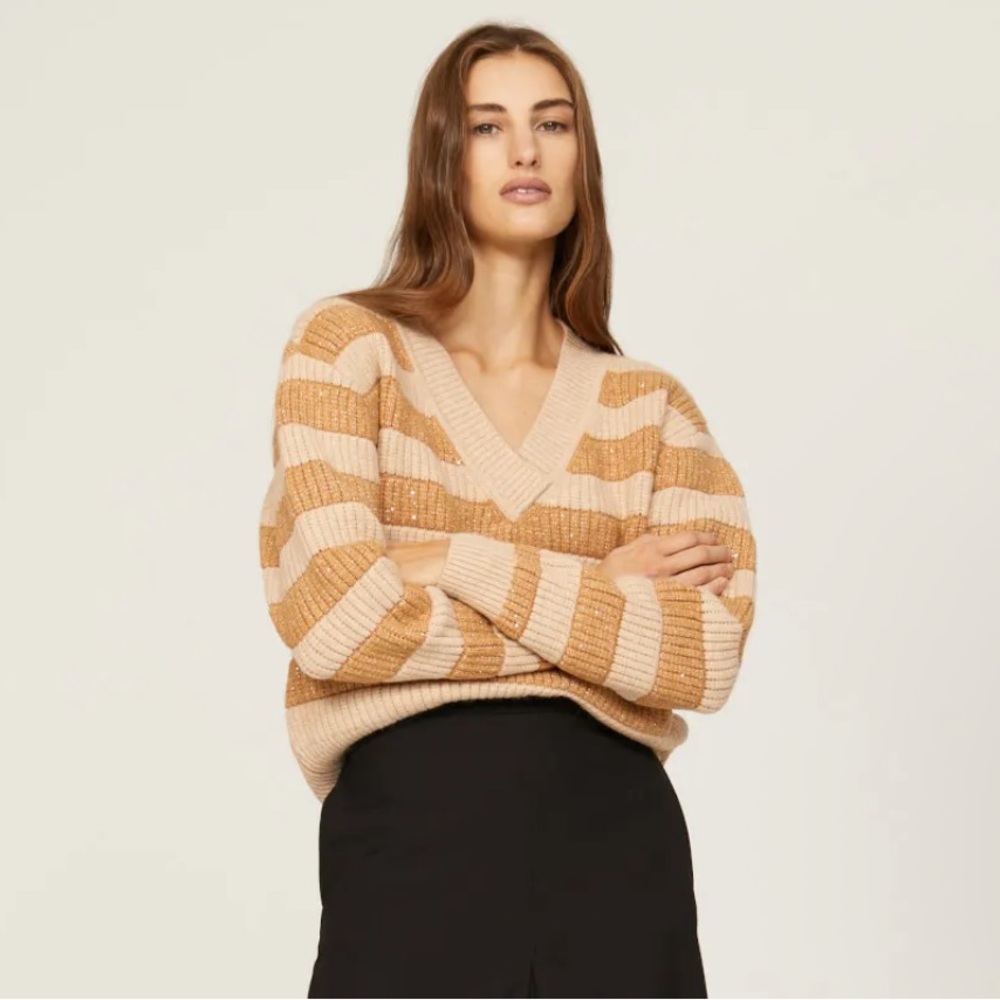 NWOT Saunders x RTR Oversized Stripe Sweater